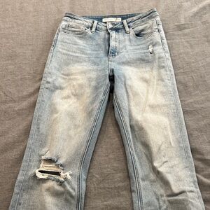 Altar'd State Light Blue Distressed Straight Leg Jeans